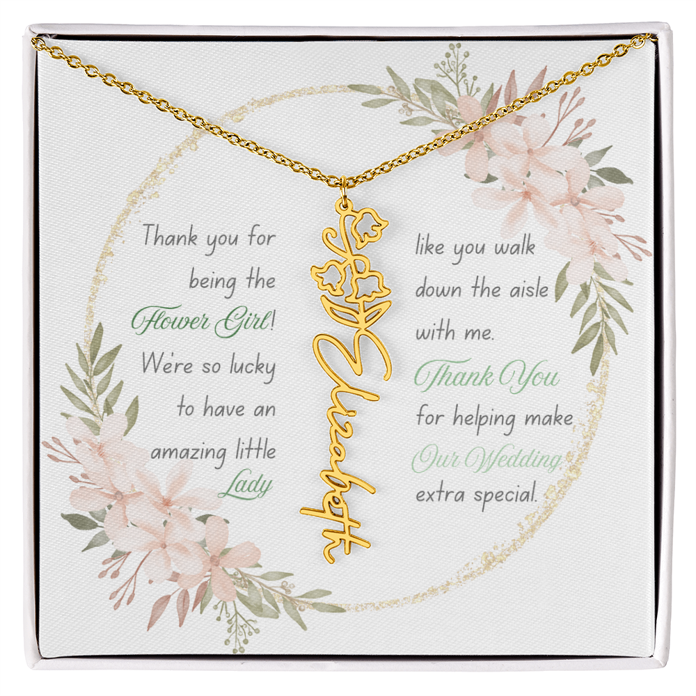 Custom Flower Girl Necklace
