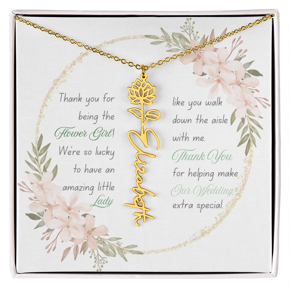 Custom Flower Girl Necklace